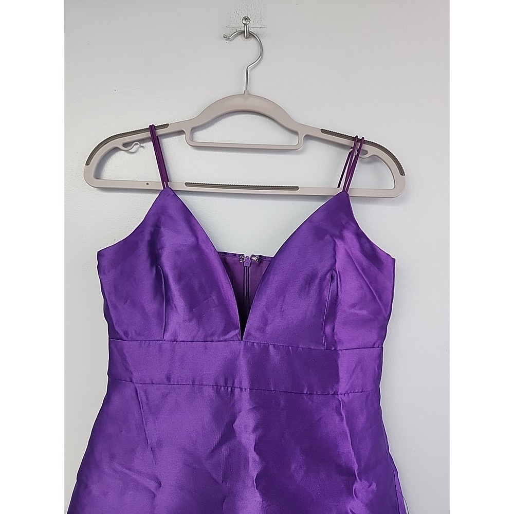Lulus My Desire Purple Satin Mini Bodycon Dress Size Small S NWT - Picture 2 of 7